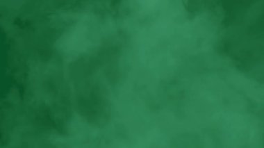 Animasyon video döngüsü yeşil ekran arkaplanı üzerinde gerçekçi duman elemanı etkisi, video geçiş için iyi