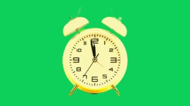 Basit saat canlandırması, yeşil ekran arkaplanı