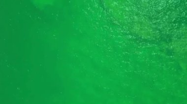 Işıldayan yeşil ekran krom anahtar su yüzeyinin canlandırması doğrudan yukarıdan görülen parlak ışığı yansıtıyor. Çokluortam kullanımı için yüksek çözünürlüklü 4K hareket grafiği.