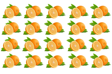 Taze portakal meyvesi ve beyaz zemin üzerinde uçan damlalar ve yapraklarla dilimler (4))