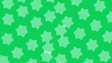 Yıldızlar yeşil ekran arkaplan animasyonunda parlıyor. Twinkle festivali ya da tatil süsü. Üç yapışma etkisi, parıldayan yıldızlar.