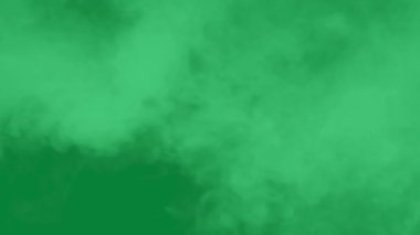 Yeşil Ekran Arkaplanı ile İnce Beyaz Duman Esiyor. Duman yeşil parke ile düşey buhar üfleme, beyaz duman yeşil ekran hareket grafikleri, duman yeşil ekran pişirme buhar