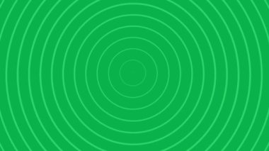 Yeşil ekran arka planında sonar dalgaları. Dalga görüntülerinin haritası çıkarılıyor. Gemi seyrüsefer radar hareketi 4K Video.