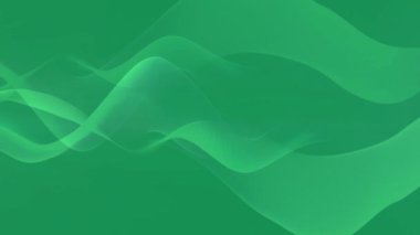 Yeşil ekran arka planında sonar dalgaları. Dalga görüntülerinin haritası çıkarılıyor. Gemi seyrüsefer radar hareketi 4K Video.