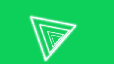 Yeşil ekran ve hareket eden beyaz üçgen video