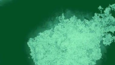 Sınırdan merkeze güzel bir pencere dondurucu animasyon, zaman dondurucu don geçiş, doğal kristal krema, yeşil ekranda izole.