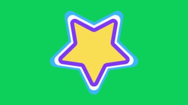 Yeşil ekrandaki bir yıldızın 3D animasyon video görüntüleri