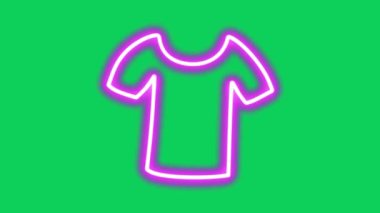 Canlandırma Neon Simgesi Şeyleri, Yeşil Ekran Arkaplanı