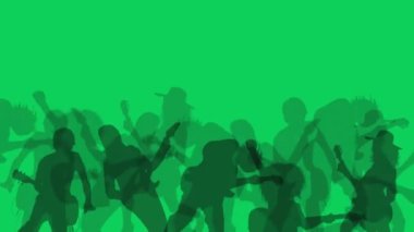 Yeşil ekranda harika bir gitarist.