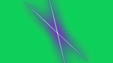 Yeşil ekranda neon çizgileri hareket ediyor