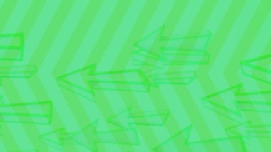 Animasyon teknolojisi koyu yeşil arka plan. Oklar kıvrımlı animasyon, parlayan parçacıklar. yüksek kaliteli video 4k 'de yüksek teknoloji konsepti.