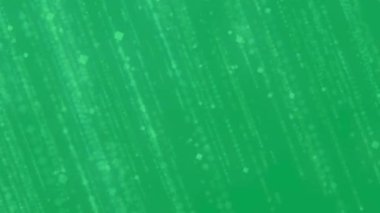 Yeşil Arkaplanda Gökyüzünden Düşen Parlak Beyaz Yıldızlar. Videolar için kayan bir sürü yıldız efekti. 4k Beyaz Yıldızlar Yeşil Bayırda Harekete Geçiyor.