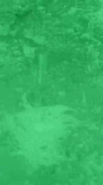 Su damlaları ve su sıçraması canlandırılmış su, düşen yağmur yeşil ekran alfa döngüsü 4k