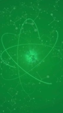 Yeşil srceen yüksek kaliteli video üzerinde atomik yapı simülasyonu