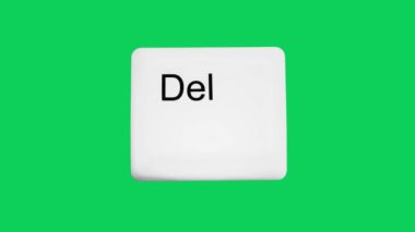 Yeşil ekrandaki Silme düğmesinin yüksek kaliteli videosu