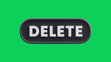 Yeşil ekrandaki Silme düğmesinin yüksek kaliteli videosu