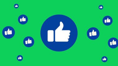 Yeşil ekrandaki 'benzeri' düğmesinin yüksek kaliteli videosu.