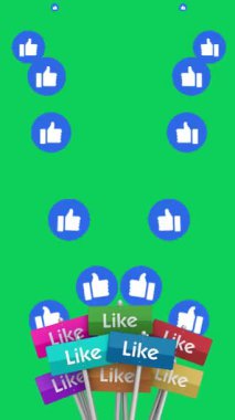 Yeşil ekrandaki 'benzeri' düğmesinin yüksek kaliteli videosu.