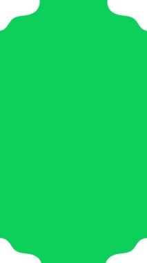 Yeşil ekran arkaplanlı beyaz dalga çerçeve hareketi grafikleri