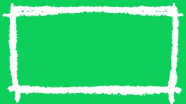 Yeşil ekran arkaplanlı beyaz dalga çerçeve hareketi grafikleri