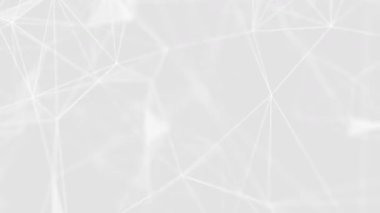 Soyut pleksus animasyonlarının beyaz arkaplanda parıldayan altın çizgileri olan yüksek kaliteli videosu.
