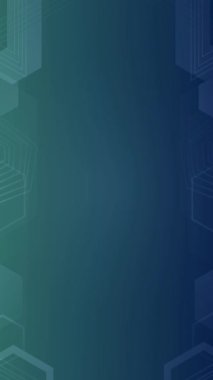 Altıgen şekilli dijital mavi eğimli fütüristik teknoloji arkaplanı