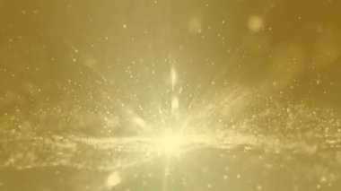 Pırıltılı Altın Dalgalar Sersemletici ve Parıltılı Girdaplar - Büyüleyici Video Arkaplan Kozmetik Güzellik Blogcusu 3D