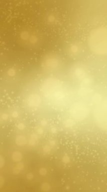 Kara Arkaplan 'da parlayan altın rengi yüzen toz parçacıkları Bokeh yıldızı ile soyut altın arkaplan. Uzayda fütürist ışıltı.