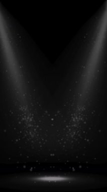  Siyah arka planda beyaz ışık huzmeleri. Işık animasyonu. Dinamik ışık ışınları