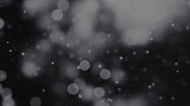 Siyah Arkaplan Hareketi Videosunda Bokeh Işıkları ile Noel Dekorasyonu