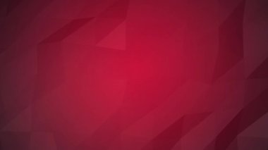 Koyu Kırmızı Arkaplan Soyut Canlandırmasında Geometrik Çokgen Hareketi