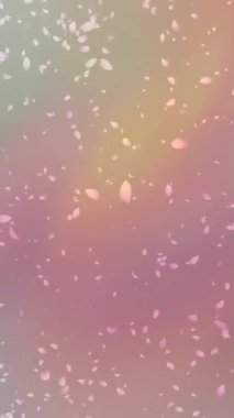 Pastel Renk Gradyan Yüksek Kalite Döngülü Zarif Sakura Yaprakları