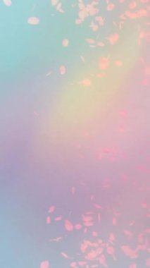 Pastel Renk Gradyan Yüksek Kalite Döngülü Zarif Sakura Yaprakları