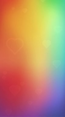 Kusursuz Döngü LGBTQ Soyut Renkli Kalpler ve Gradyan Arkaplan Bulanık Çizgiler Hareketi
