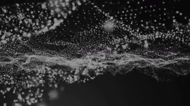 Kusursuz Teknoloji Noktaları Kara Arkaplanda Akıyor