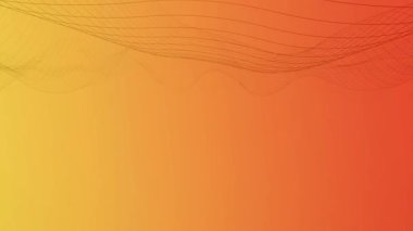 Turuncu Arkaplan ile Zarif Dalgalı Çizgi Canlandırması