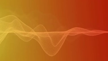 Turuncu Arkaplan ile Zarif Dalgalı Çizgi Canlandırması