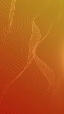 Turuncu Arkaplanda Dalgalı Çizgiler Soyut Hareket Döngüsü
