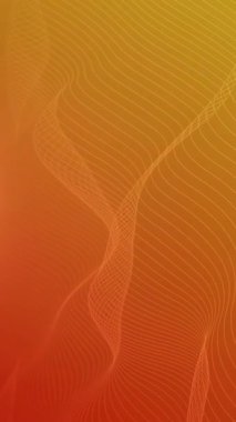 Turuncu Arkaplanda Dalgalı Çizgiler Soyut Hareket Döngüsü