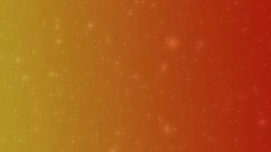 Yüksek Kalitede Parlayan Yıldızlar Efektiyle Turuncu Arkaplan Videosu
