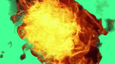 Yeşil Ekrandaki Bir Patlamanın Soyut Hareket Grafiği