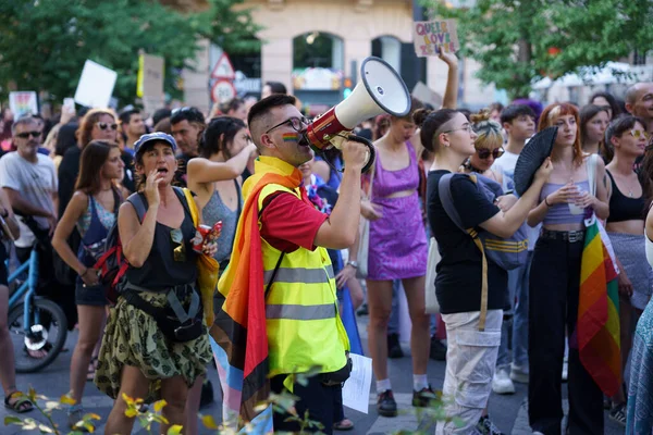 格拉纳达 西班牙2023年6月26日许多人在Lgbtq Pride示威中主张自己的权利 — 图库照片