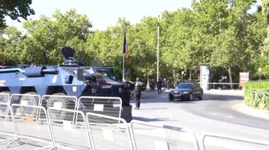 Granada, Endülüs, İspanya. 5 Ekim 2023. Granada 'daki Palacio de Congresos y Exposiciones' daki Avrupa Zirvesine gelen heyet.