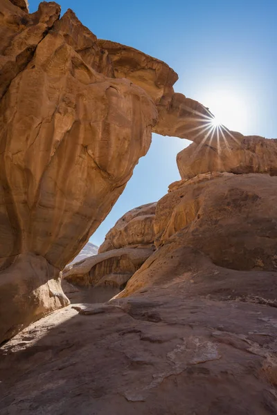 Frouth Rock Arch Wadi Rum Uma Ponte Natural Jordânia Também — Fotografia de Stock