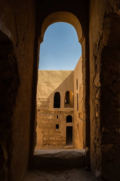 Qasr Kharana Κάστρο Της Ερήμου Εσωτερικό Παράθυρο Στην Αυλή Στην — Φωτογραφία Αρχείου