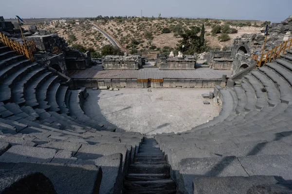 Umm Quays Gadara Empty Ancient Roman Theater Jordan — Stock Photo, Image