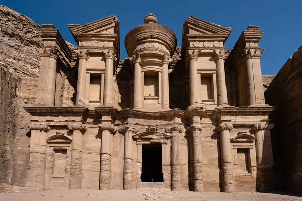 Deir Monastery Petra Jordan Also Spelled Dayr Deir Monumental Nabatean — Φωτογραφία Αρχείου