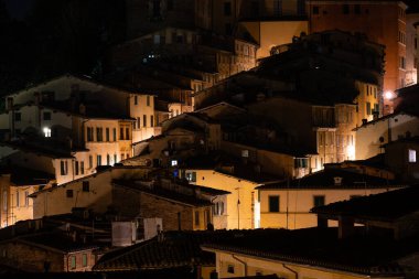 Siena 'daki evler, İtalya' daki Bruco Bölgesindeki Evler