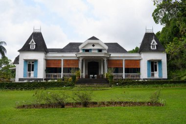 Le Domaine des Aubineaux Çiftlik Müzesi Mauritius 'un dışında, Forest Side, Curepipe' da çay yolu üzerinde.