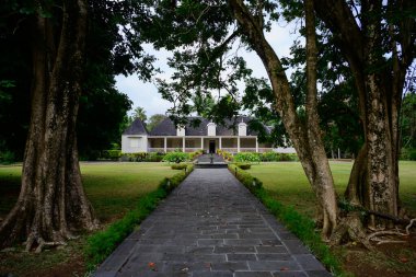 Saint Aubin, Mauritius  -October 18 2023: Domaine de Saint Aubin and Le Saint Aubin Restaurant House Exterior clipart